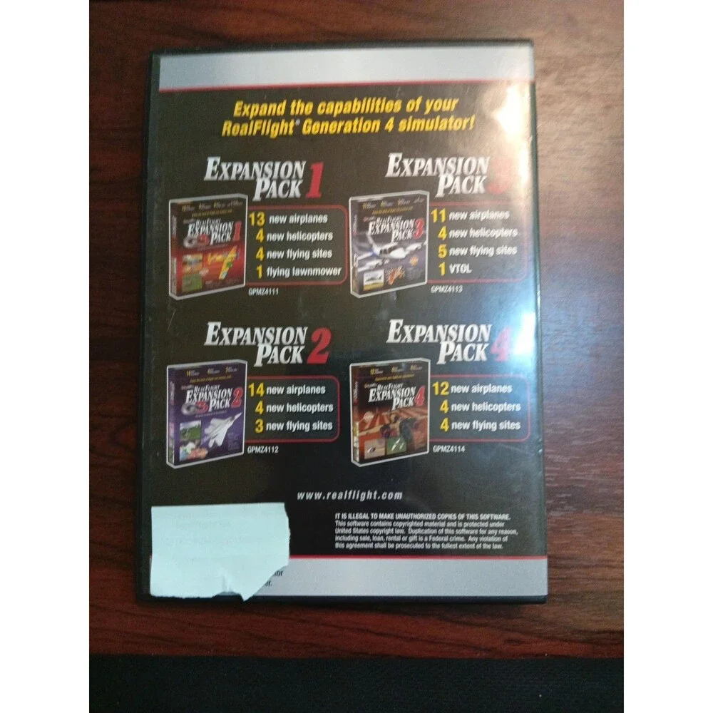 Great Planes Real Flight G4 R/C Flight Simulator PC Software 4-Disc with Code